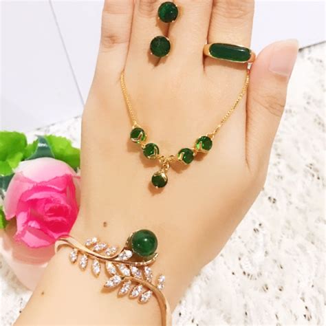 jual promo set giok asli gelang giok warna hijo shopee indonesia