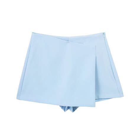 Solid High Waist Skort Free From Label