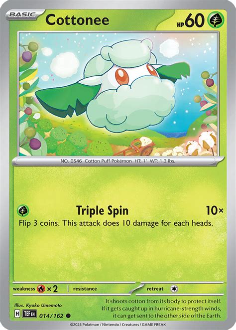 Cottonee Temporal Forces TEF 014 PkmnCards