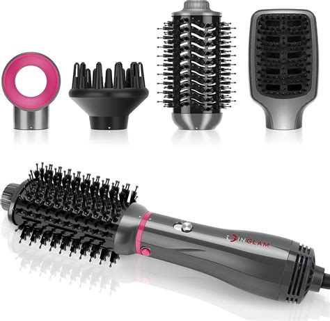 Hair Dryer Brush Set Ig Inglam In Hot Air Brush Negative Ion