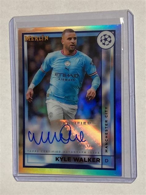 Topps Uefa Competition Merlin Chrome Manchester City Autograph