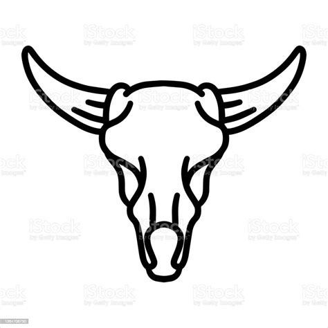 Cow Skull Hand Drawn Stock Illustration Download Image Now Cartoon Skull Agriculture Istock