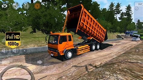 Truck Fuso Angkut Aspal Untuk Jalan Rusak Bus Simulator Indonesia