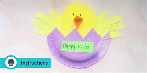 Paper Plate Chick Easter Crafts Creat De Profesori