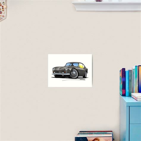Triumph Gt6 Mk1 Grey Art Print By Yeomanscarart Redbubble
