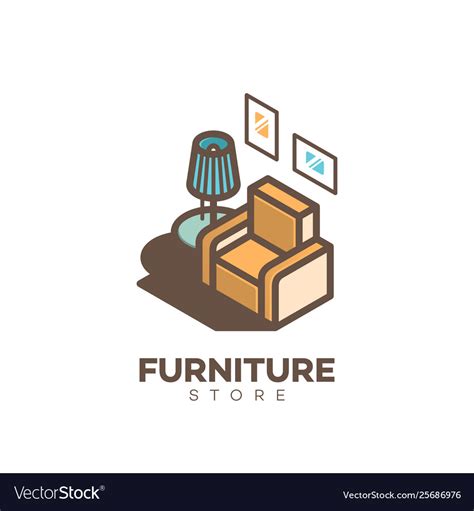 Furniture store logo Royalty Free Vector Image