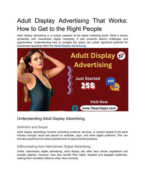 Ppt Adult Ad Networks Adult Site Ads Adult Display Advertising Powerpoint Presentation