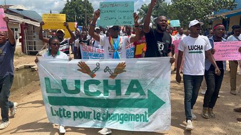 Kisangani Dans La Rue Lucha Et Dautres Structures Appellent F Lix