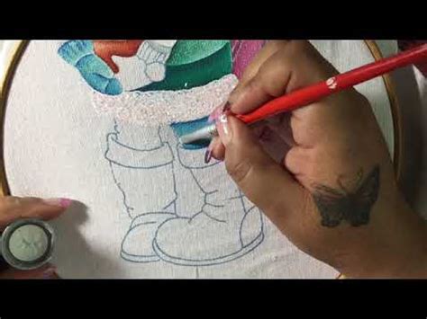 Pintura En Tela Niña Con Nochebuena 5 Con Cony YouTube