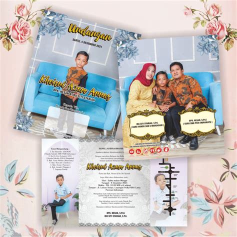 Jual Undangan Khitanan Modern Elegan Bisa Tambah Foto Dan Barcode