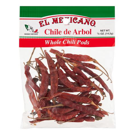 El Mexicano Chile De Arbol 0 5 Oz