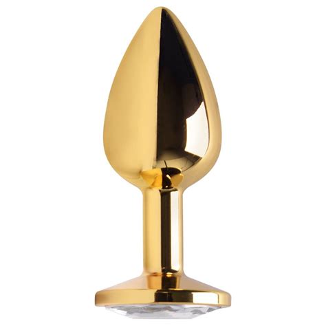 Plug Anal P Cônico Dourado 7 X 2 8cm Sexy Import Gall