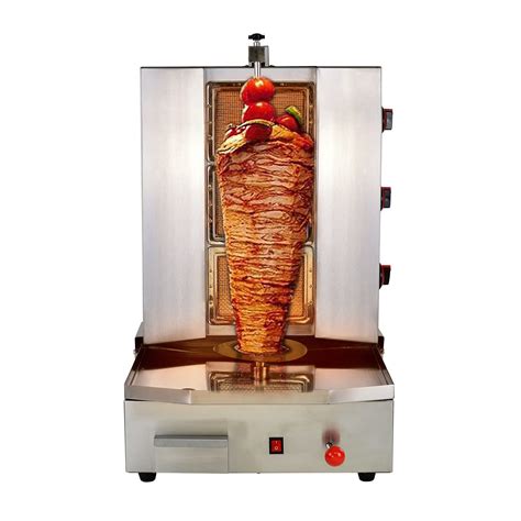 Li Zhen 3 Burners Shawarma Machine Commercial Chicken Shawarma Machine Gyro Grill Rotating Kebab ...