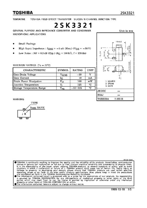 Sk Datasheet Pages Toshiba N Channel Junction Type General