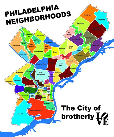 Philadelphia K Map typography - Etsy