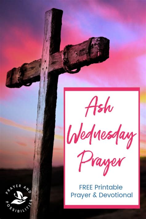 Ash Wednesday Prayer & Reflection - Prayer & Possibilities