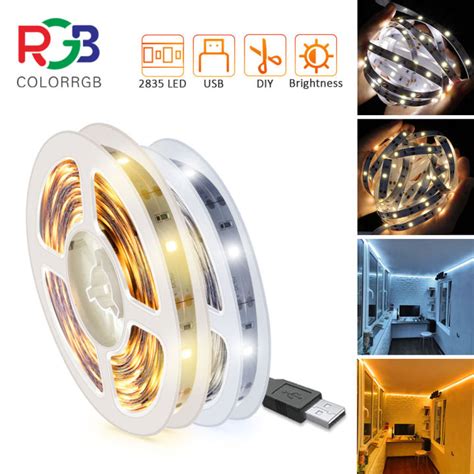 Colorrgb Led Light Strips 5V 2A USB Powered SMD2835 30 Leds M DIY