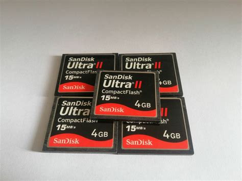 5PCS SanDisk ULTRA II 4GB CompactFlash 15MB S CF Memory Card SDCFH EBay