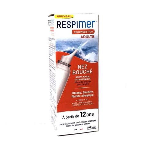 Respimer Nez Bouché Adulte Spray Nasal Hypertonique 125 ml