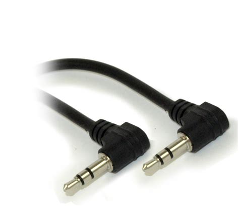 My Cable Mart 3ft Double Angled 35mm Mini Stereo Trs Male To Male Speaker Cable