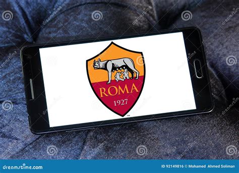 Roma soccer club logo editorial photo. Image of media - 92149816