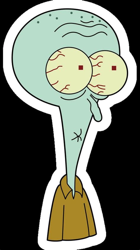 SpongeBob Shocked Squidward Sticker | Spongebob drawings, Mini canvas ...