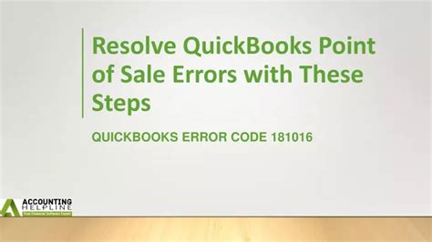 Ppt Best Ever Guide For Fixing Quickbooks Error Code