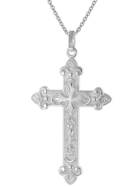 Trendor Herren Kette Mit Orthodoxem Kreuz Anhänger 45 Mm 925 Silber 41388 • Uhrcenter