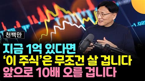 지금 1억 있다면 이 주식은 무조건 살 겁니다 앞으로 10배 오를 겁니다 천백만 대표 3부 Youtube