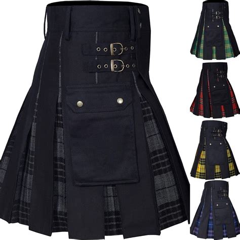 Kilts for Men Utilitário Kilt 100 Algodão Híbrido Caixa Moderna