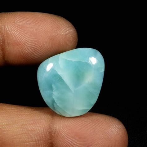 Sky Blue Larimar Gemstone Fancy Shape Natural Cabochon Loose 21 Cts