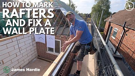 How To Mark Rafters And Fix A Wall Plate Youtube