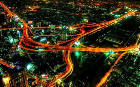 Fondos De Pantalla Luces Luz De La Calle Ciudad Paisaje Urbano Noche La Carretera Larga