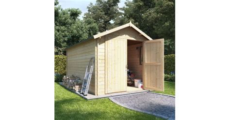 Buy 12 X 8 Log Cabin BillyOh Apex Log Cabin Windowless Heavy Duty Shed