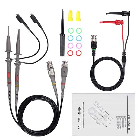 Proster 2pcs P6100 100MHz Oscilloscope Clip Probes With BNC To