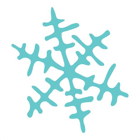 Cute Hand Drawn Snowflake Clipart Vector Doodle Illustration Isolated