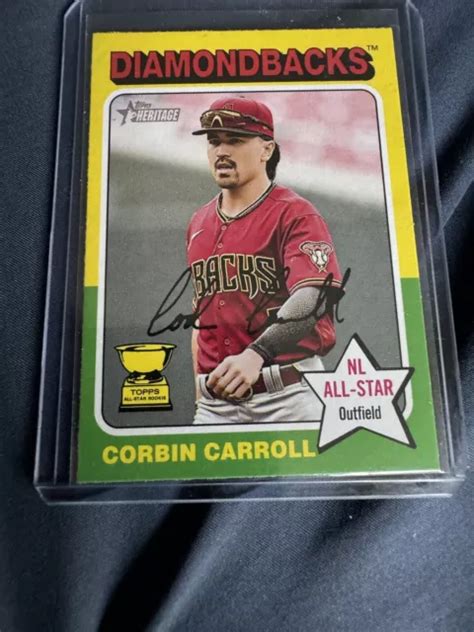 2024 TOPPS HERITAGE Corbin Carroll Arizona Diamondbacks Recrue Gold Cup