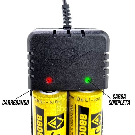 Carregador Duplo Bateria Bivolt V V Usb