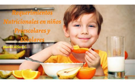 Requerimientos Nutricionales en niños Preescolares y Escolar by Mariel