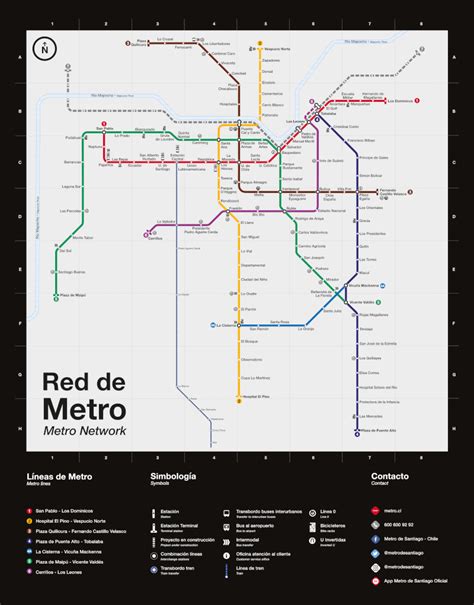 Santiago Metro Map Chile