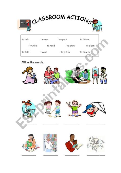 Classroom Instructions A Labelling Worksheet Editable Ab2