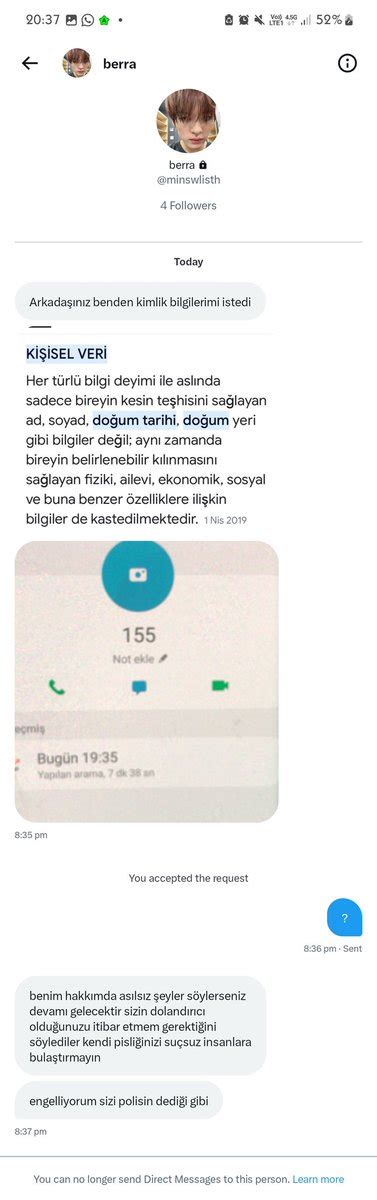 Erza dm limit on Twitter hesabı gizledi bir de kendince 155