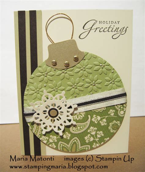 Marias Stamping Station Christmas Ornament Card Using The Clear