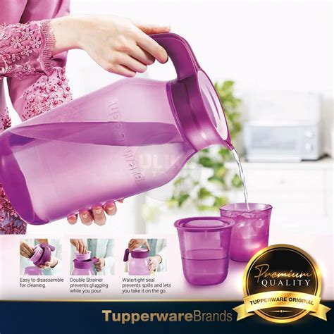 Tupperware Universal Jar Pitcher Purple Royale Crystalline Short