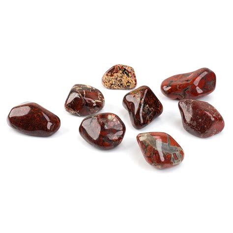 Brecciated Jasper Crystals Reddish Brown Colour