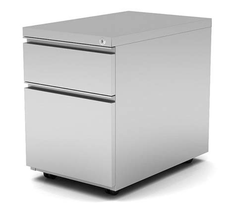 Black Mobile 2 Drawer Pedestal