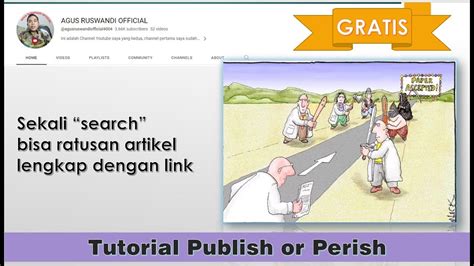 Cara Menggunakan Publish Or Perish Untuk Mencari Artikel Yang Relevan