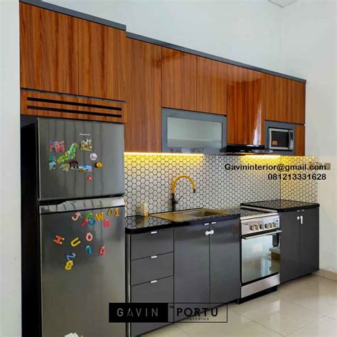 Kitchen Set Hpl Motif Kayu Grey Perumahan Kayu Putih Residence Pulo