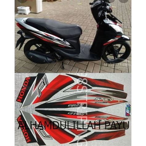 Jual Striping Lis Standar Ori Honda Spacy F Fi Merah Tahun Stiker