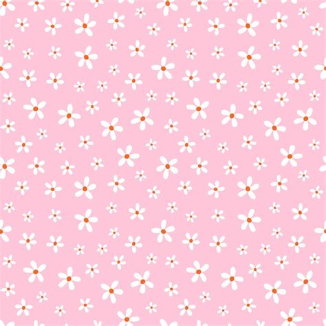 Premium Vector Pink Seamless Pattern With White Tiny Flowers